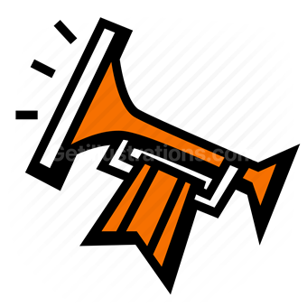 trumpet, sound, audio, music, musical, instrument, ribbon